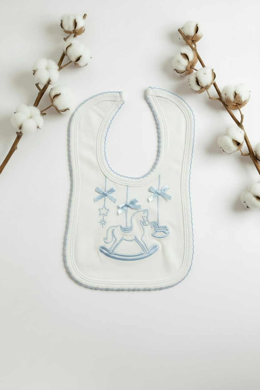 Blue Cotton Bib - Professional Cotton Style